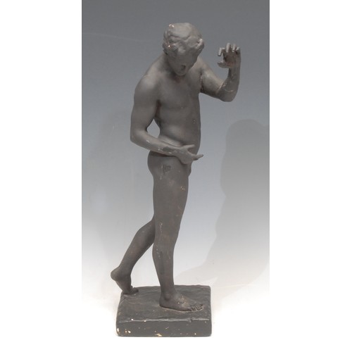 3183 - After R Tait McKenzie (1867 - 1938), a plaster figure, Male Nude Athlete, signed in the maquette, 44... 