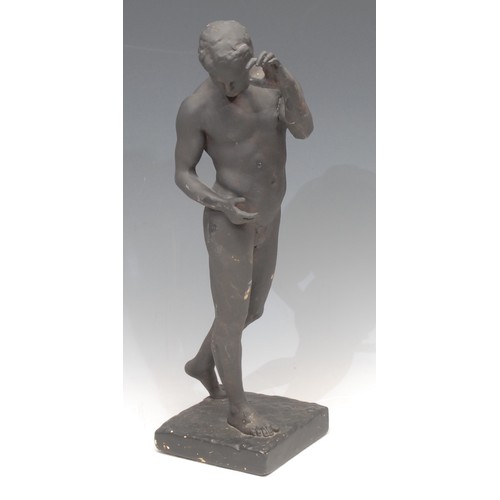 3183 - After R Tait McKenzie (1867 - 1938), a plaster figure, Male Nude Athlete, signed in the maquette, 44... 