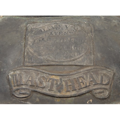 3093 - A copper ship's Mast Head lantern, Davey & Co, 88 West India Dock Road, London, 50cm