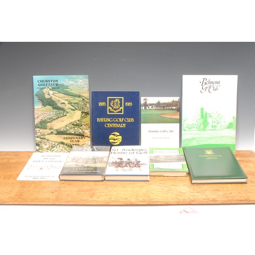 3710 - Golf, course histories – Walsh (John H., OBE), Seaford Golf Club: a History, Seaford, Lindel 1986, r... 