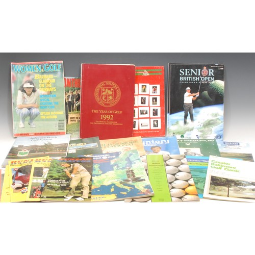 3716 - Golf, UK & US Championship and other Programmes 1966-1996 – to include Carling World Cup 1966, Royal... 