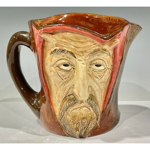 56 - A Royal Doulton 'Mephistopheles' character jug, the base bearing the verse 'When the devil was sick,... 