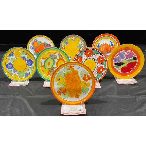 62 - A set of eight Wedgwood, Clarice Cliff collector's plates, Bradford Exchange limited editions, Garde... 