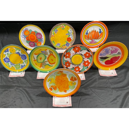 62 - A set of eight Wedgwood, Clarice Cliff collector's plates, Bradford Exchange limited editions, Garde... 