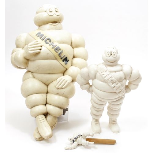 7298 - Advertising - a moulded plastic Michelin Man trademark Bibendum figure, as a lamp, seated with his l... 