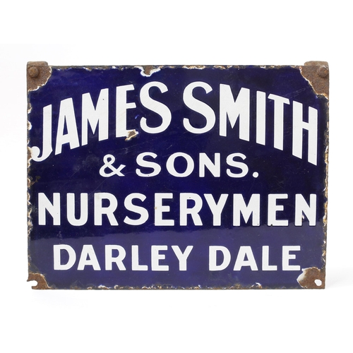 7300 - Advertising, Derbyshire Interest - a rectangular shaped single sided enamel sign with top brackets, ... 