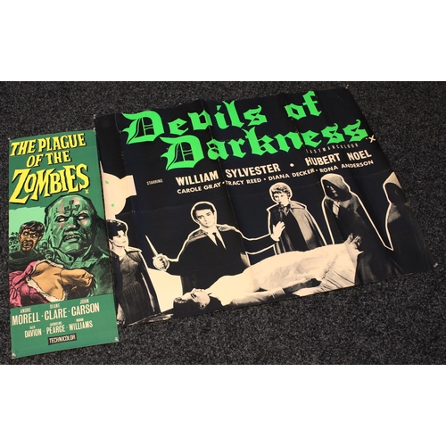 7316 - Posters, British Horror, Cinema & Movie Interest - a Devils of Darkness one sheet rectangular shaped... 