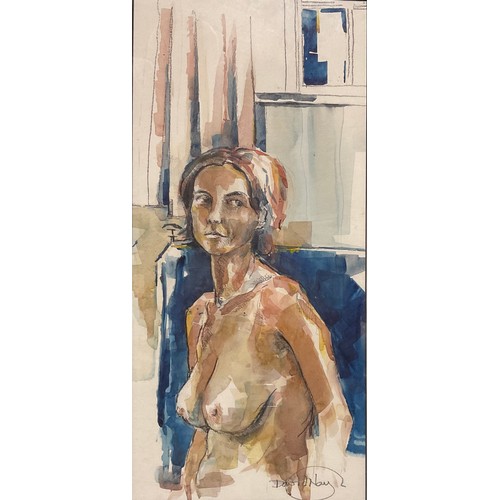 153 - David Naylor
Portrait of a Female Nude
signed, watercolour, 47cm x 25cm