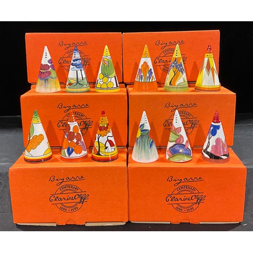 167 - A collection of twelve Bradford Exchange Clarice Cliff Bizarre conical sugar sifters, limited editio... 