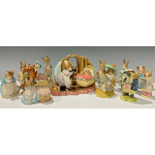 172 - A Border Fine Arts Beatrix Potter group, The Tale of Two Bad Mice, Hunca Munca & Babies, A3948, limi... 