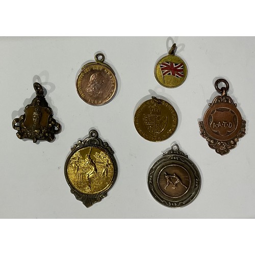 254 - Two Georgian fobs; six others