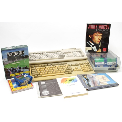 7307 - Vintage Computer Gaming and Technology - a 1980's Commodore Amiga A500 home computer, Model No. A500... 