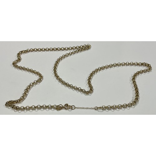 294 - A 9ct gold guard chain, later clasp and safety chain, marked 375, approx. 37cm drop, 28g