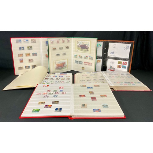 345 - Stamps - six stamp stockbooks, comprising two Switzerland, four GB, to include QV - 1990's, mint and... 