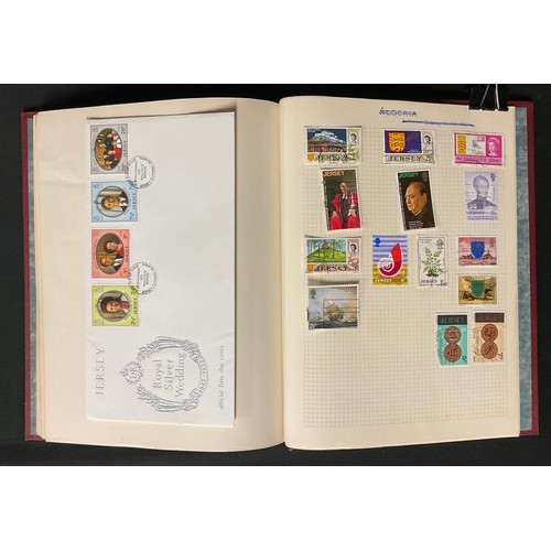 347 - Stamps - GB stamp album, QV - modern, including four margin 1d black, black MX, other early issues