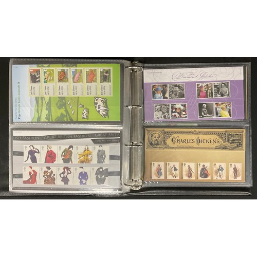 349 - Stamps - a QEII binder of presentation packs, 2008 -2012, f/v approx £470, plus post to go for the p... 