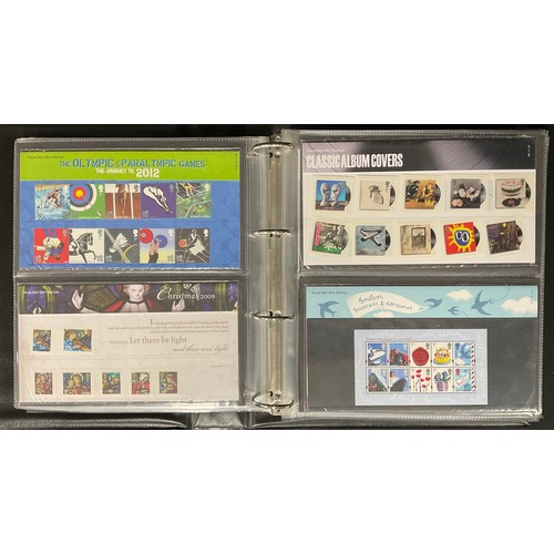 349 - Stamps - a QEII binder of presentation packs, 2008 -2012, f/v approx £470, plus post to go for the p... 