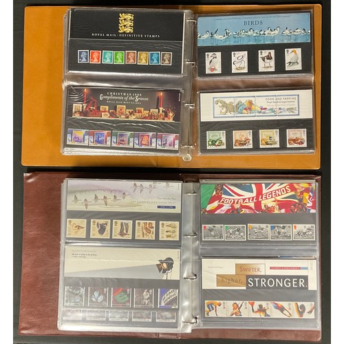 350 - Stamps - two GB presentation pack binders, 1984 - 1997, f/v approx £130