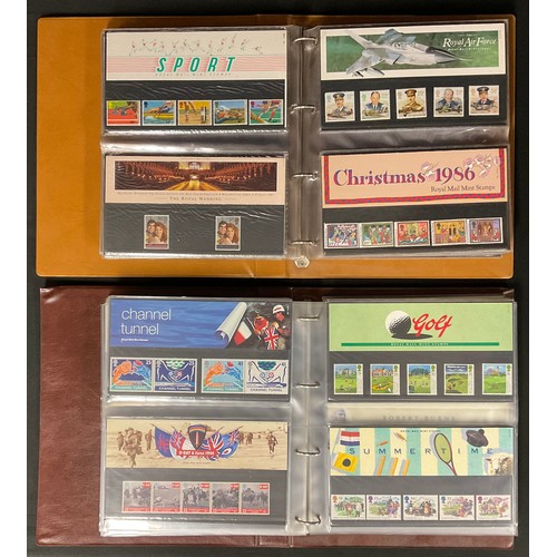 350 - Stamps - two GB presentation pack binders, 1984 - 1997, f/v approx £130