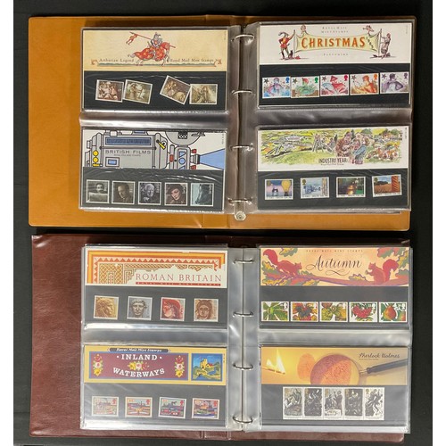 350 - Stamps - two GB presentation pack binders, 1984 - 1997, f/v approx £130