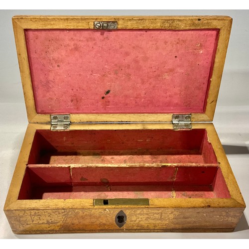 363 - A George III polychrome decorated rectangular work box, c.1790