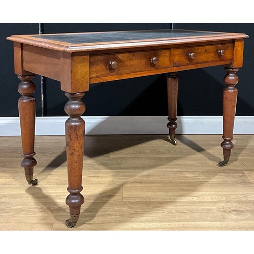 85 - A Victorian mahogany writing table, 73cm high, 107cm wide, 55.5cm deep, c.1880