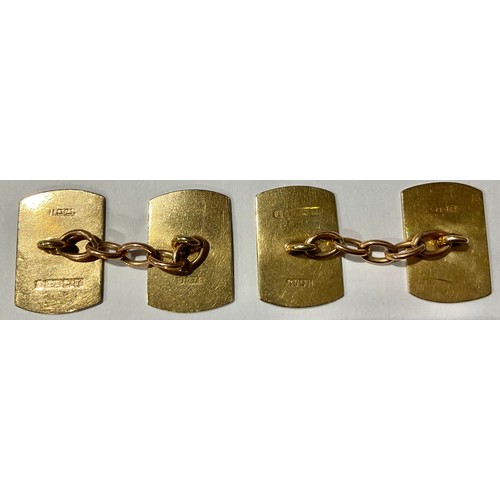 480 - A pair of 9ct gold cufflinks, 4.07g gross