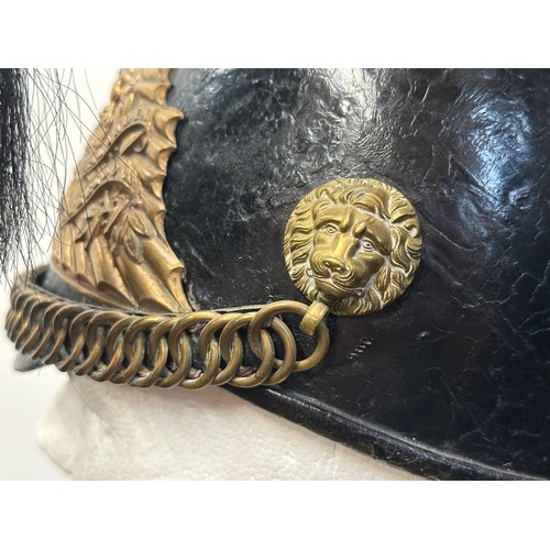 9061 - Victorian British 12th Lancers Other Ranks Lance Cap Czapka complete with helmet plate to front, chi... 