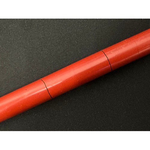 9076 - Japanese Samurai Saihai rank baton. Lacquered wood handle 400mm in length. Overall length approx. 62... 