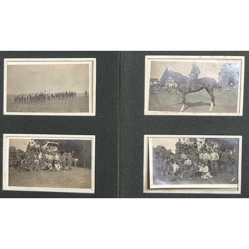 9112 - WW1 British Photograph Album dated 5th August 1914 showing Camp life in the UK along with family pho... 