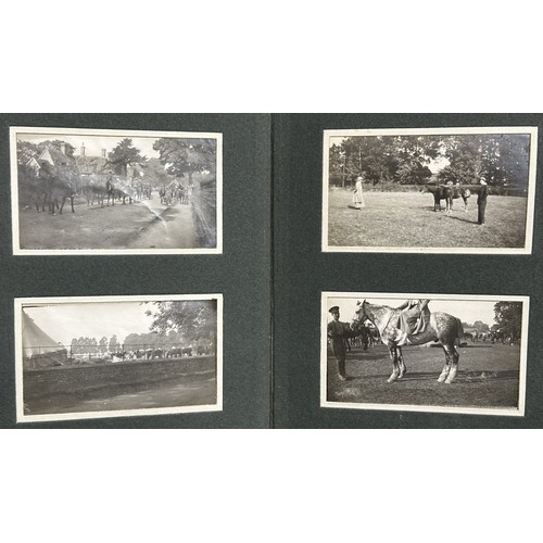 9112 - WW1 British Photograph Album dated 5th August 1914 showing Camp life in the UK along with family pho... 