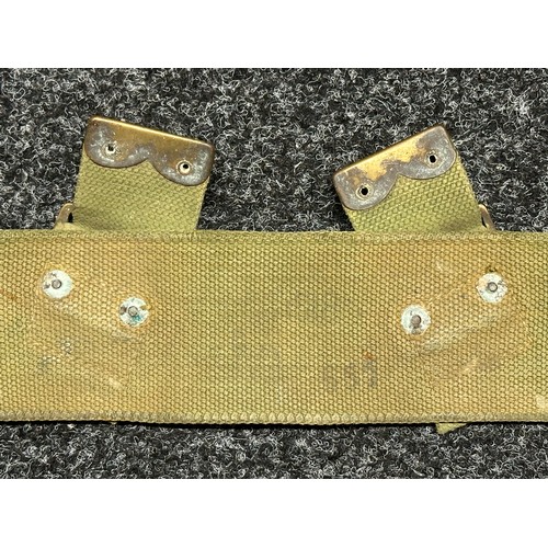 9125 - WW1 British 1908 Pattern Webbing Belt. Blancoed condition. Uncleaned.