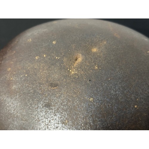 9131 - WW1 Imperial German M16 Helmet Shell, no liner or chinstrap. Dent to top from either demilitarizatio... 