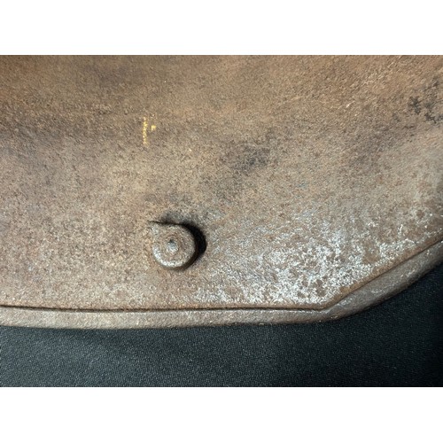 9131 - WW1 Imperial German M16 Helmet Shell, no liner or chinstrap. Dent to top from either demilitarizatio... 