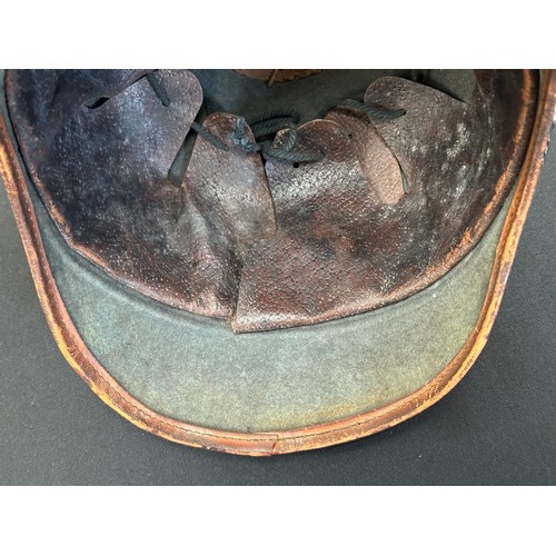 9135 - WW1 Imperial German Wurtemberg Ersatz Pickelhaube Helmet. Complete with all original fittings, inclu... 