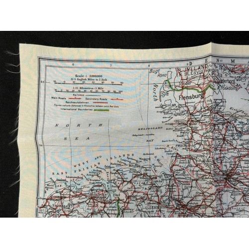 9137 - WW2 British RAF Silk Escape Map of Germany. Code letter A. Single Sided Map.