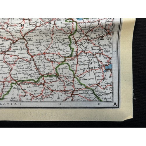 9137 - WW2 British RAF Silk Escape Map of Germany. Code letter A. Single Sided Map.