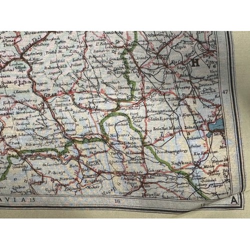 9138 - WW2 British RAF Silk Escape Map of Germany. Code letter A. Single Sided Map.