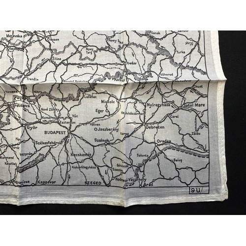 9142 - WW2 British RAF Silk Escape and Evasion Map of Germany, single sided, ref 9U.