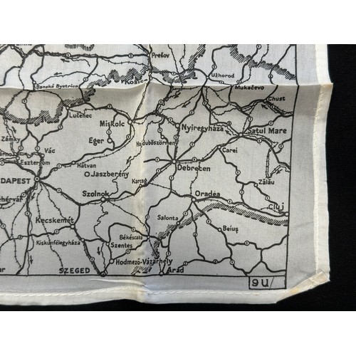 9143 - WW2 British RAF Silk Escape and Evasion Map of Germany, single sided, ref 9U.