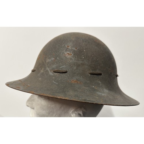 9152 - WW2 British Home Front Fire Watchers Steel Helmet. Original paint. Size 