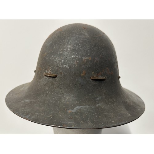 9152 - WW2 British Home Front Fire Watchers Steel Helmet. Original paint. Size 