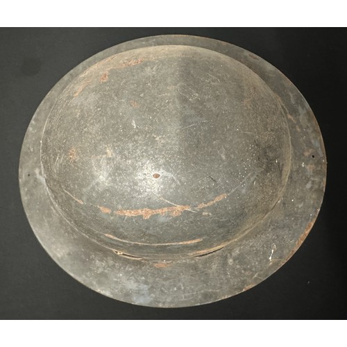 9152 - WW2 British Home Front Fire Watchers Steel Helmet. Original paint. Size 