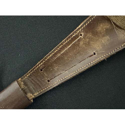 9158 - WW2 British 2nd Pattern Fairbairn-Sykes Fighting Knife. Early Nickle finish knife with 169mm long bl... 