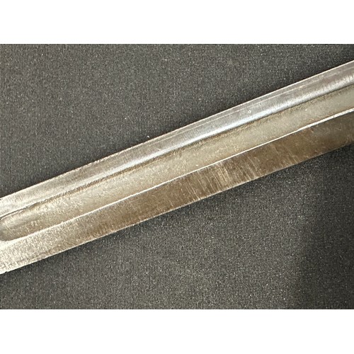 9162 - WW2 US M1 Garand Bayonet with fullered single edged blade 247mm in length. Maker marked 