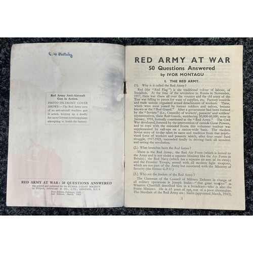 9165 - WW2 British paperwork about the Red Army: Booklet 1943 