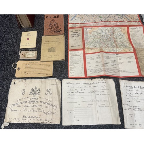 9167 - WW2 British Paperwork collection comprising of: US Army Short Guide to Great Britain Booklet: Britis... 