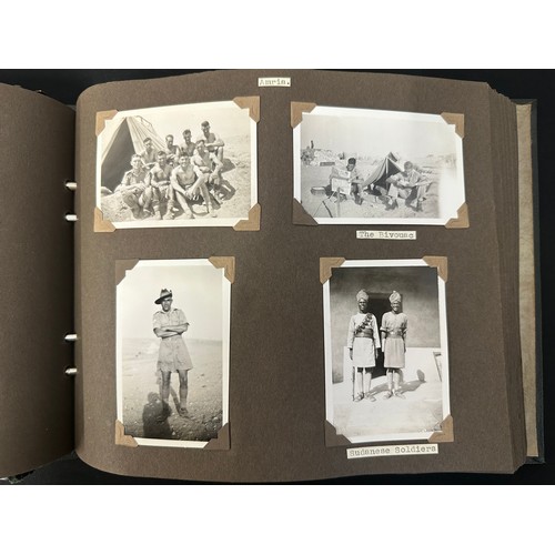 9171 - WW2 British 8th Army Desert Rats Royal Artillery AA Unit Photo Album showing service in the Western ... 