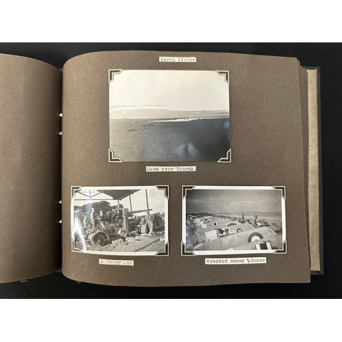 9171 - WW2 British 8th Army Desert Rats Royal Artillery AA Unit Photo Album showing service in the Western ... 