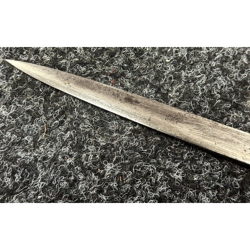 9174 - WW2 British officers 1897 Pattern Sword with fullered single edged blade with GRVI and 